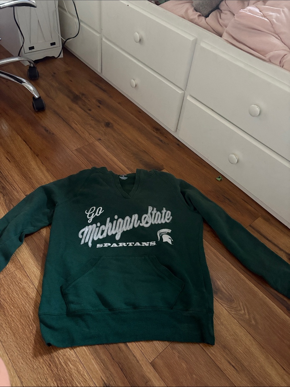 Soffe Dark Green Fleece Pullover Hoodie